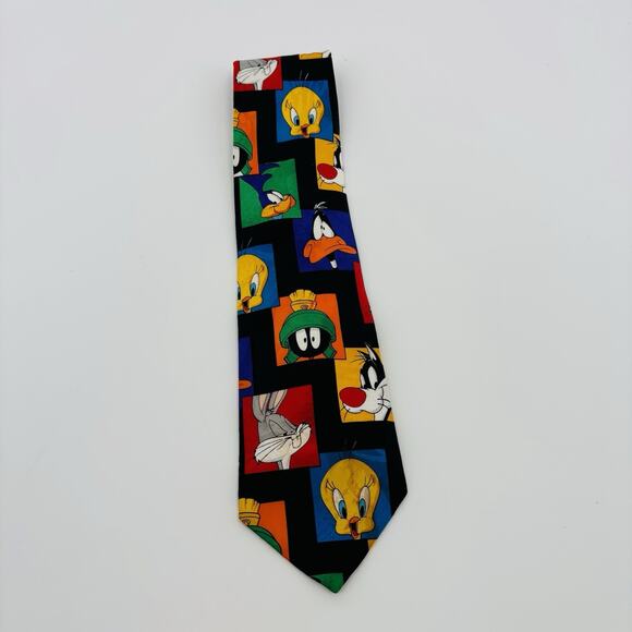 Vintage 1994 LOONEY TUNES MANIA 100% Polyester 54" Necktie - Picture 1 of 3